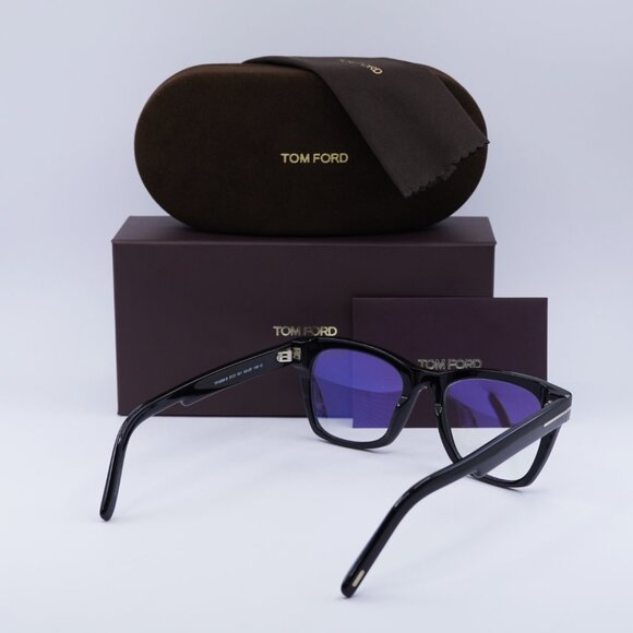 Tom Ford FT5886-B 001 Square Eyeglasses 52mm - Black/Clear Blue Light Block - Picture 4 of 9